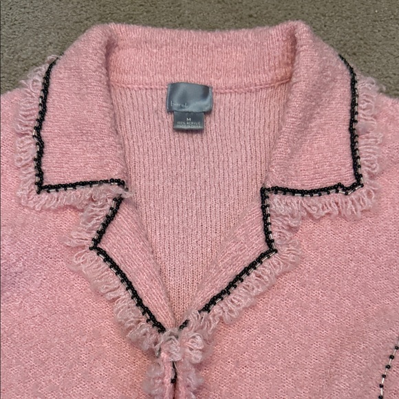 Berek Coquette Pink Knit 90’s Vintage Sweater with Bows - Picture 6 of 16